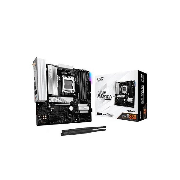 Placa-Mãe AM5 Asrock B850M Pro RS DDR5/HDMI/DP/Wifi