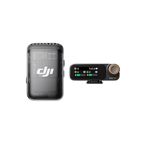 Microfone Sem Fio Dji Mic 2 (1 TX + 1 RX) (FCC) - Preto