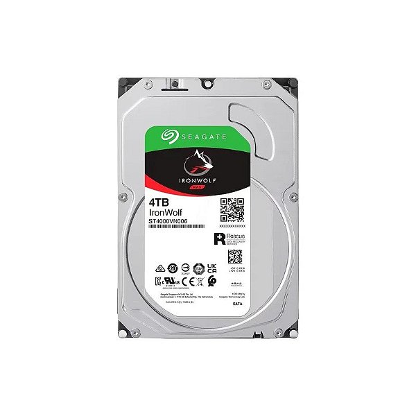 HD Seagate Ironwolf Nas 4TB SATA 3 5400RPM - ST4000VN006