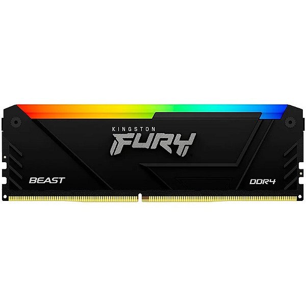 Memória Kingston Fury Beast RGB 16GB 3200MHz DDR4 KF432C16BB12A/16