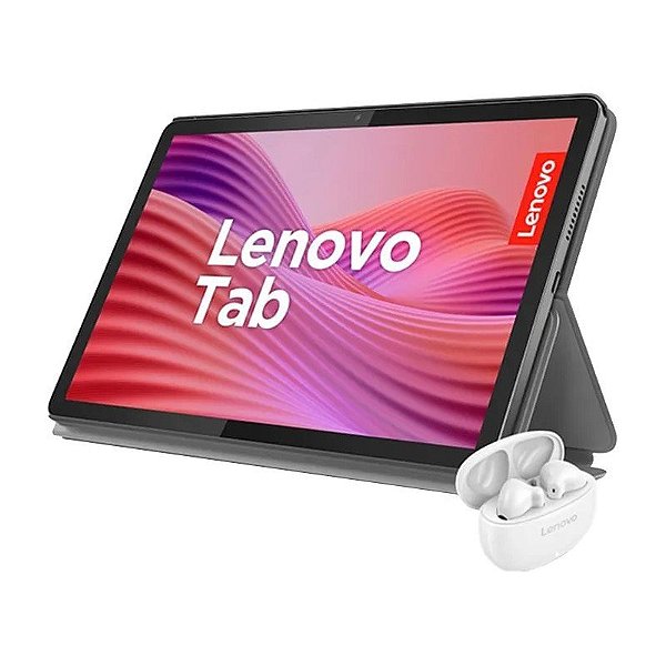 Tablet Lenovo Tab WiFi 10,1" 4GB/128GB Luna Grey + Fone de Ouvido e Capa