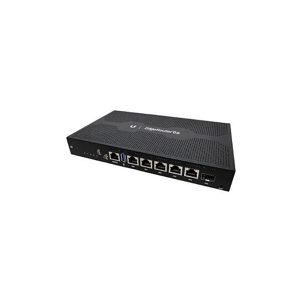 Roteador ER-6P 6portas 5giga RJ45+1SFP Poe 24V USB3.0 Edgerouter