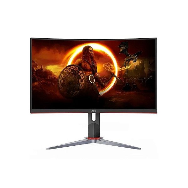 Monitor Gamer Curvo AOC C24G2 de 23.6 Polegadas Full HD 16:9 165Hz 1 ms com DisplayPort/HDMI/VGA