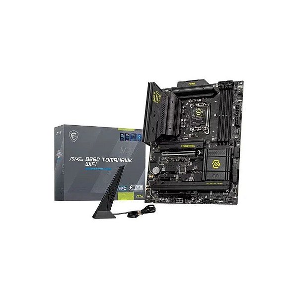 Placa Mãe MSI B860 Mag Tomahawk Wifi 4X DDR5 Socket LGA 1851 Chipset Intel B680 ATX