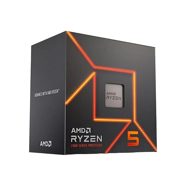 Processador AMD AM4 Ryzen R5 7500F 3.7GHZ Caixa Sem Cooler