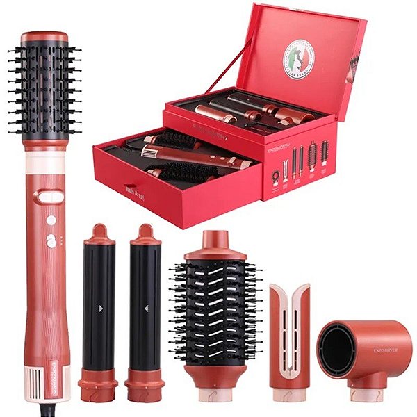 Escova Secadora Enzo Keratin 6 em 1 NO.B2 1500W 220V-50/60Hz
