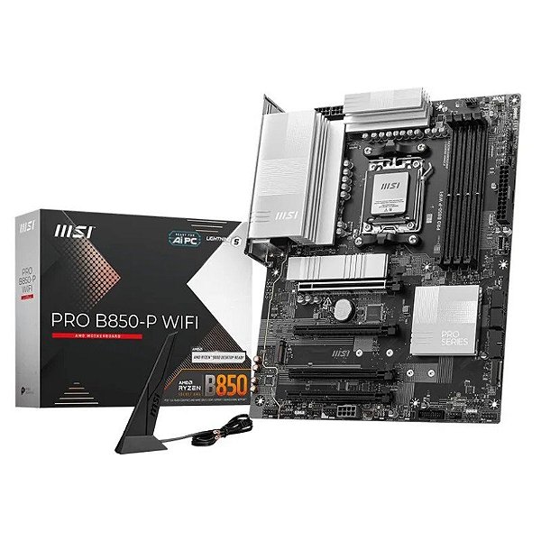 Placa-mãe MSI Pro B850-P Wifi AM5/4xDDR5/M.2/PCI-E/HDMI/USB-C/SATA