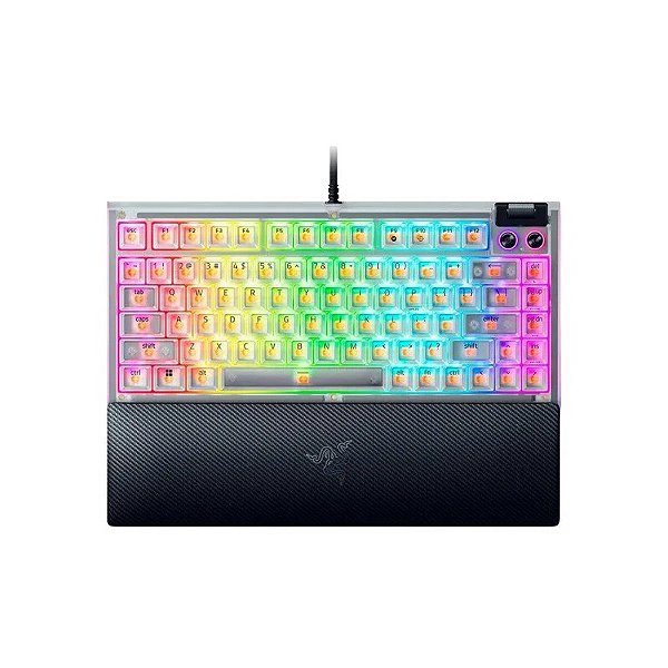 Teclado Razer Blackwidow V4 Phantom White RGB USB Inglês