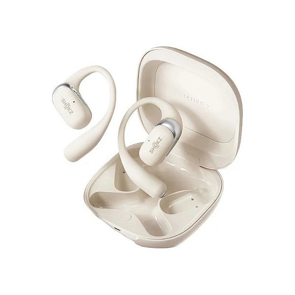 Fone de Ouvido Shokz Openfit 2 Bluetooth - Bege (T920-ST-BG-US)