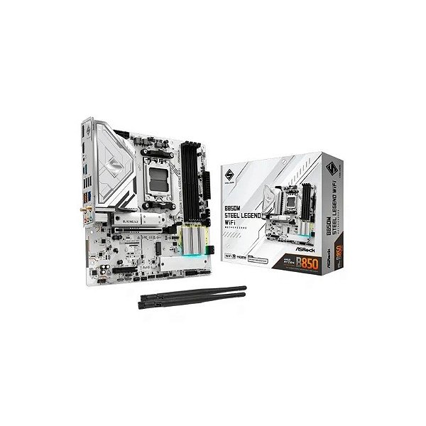 Placa-mãe AM5 Asrock B850M Steel Legend Wifi/DDR5/M.2