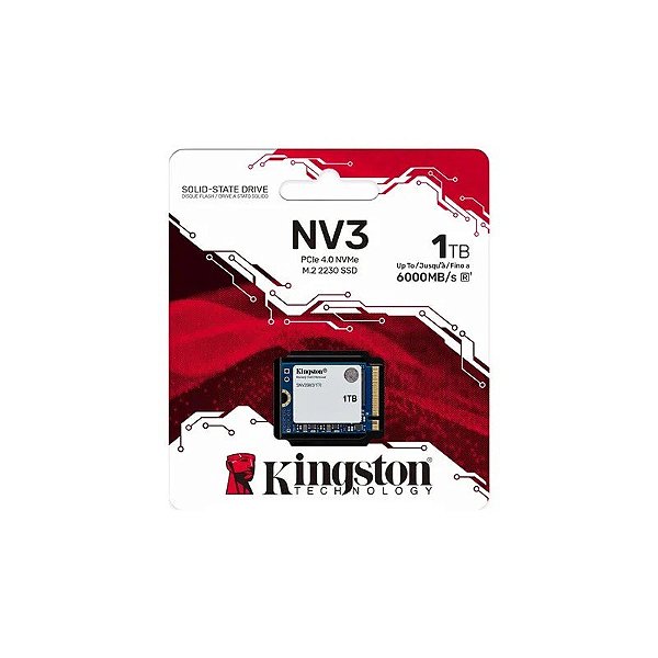 SSD Kingston NV3 PCI-Express 4.0 Nvme 1TB 6000/5000MB/s