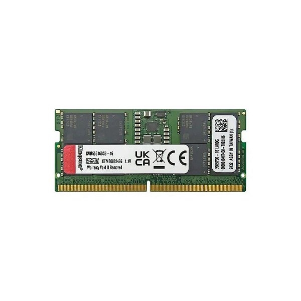 Memória RAM Kingston 16GB DDR5 5600MT/s para Notebook - KVR56S46BS8-16-TW