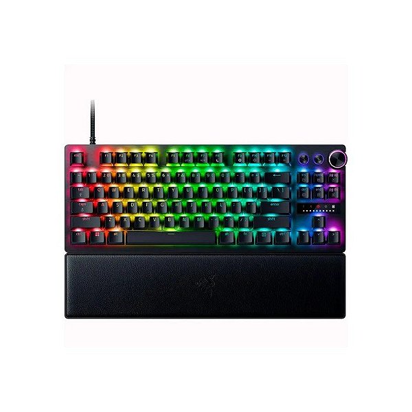 Teclado Gamer Analógico Razer Huntsman V3 Pro Tenkeyless RGB USB Inglês - Preto RZ03-04980200-R3U1