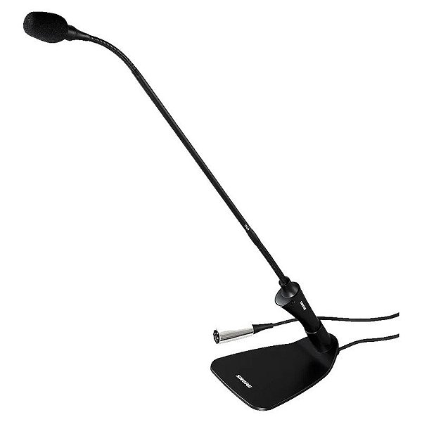 Microfone de Mesa Shure CVG18D-B/C com Fio Preto