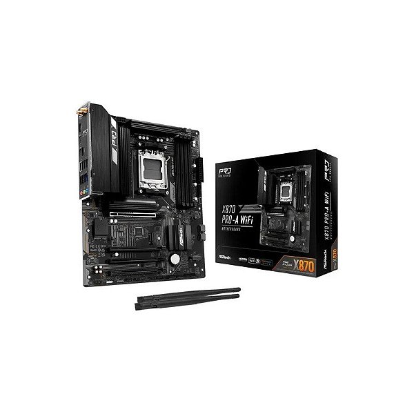 Placa Mãe Asrock X870 Pro-A Wifi DDR5 Soquete AM5 Chipset X870 ATX