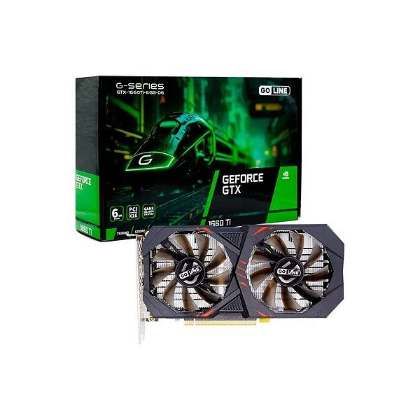 Placa de vídeo VGA GTX1660TI 6GB Goline GTX-1660TI-6GB-D6 GDDR6