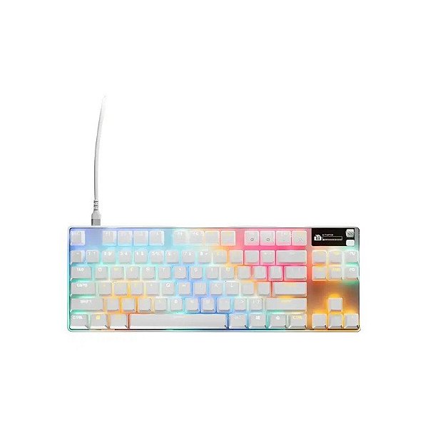Teclado Gamer Mecânico Steelseries RGB Apex Pro TKL Gen 3 - Branco