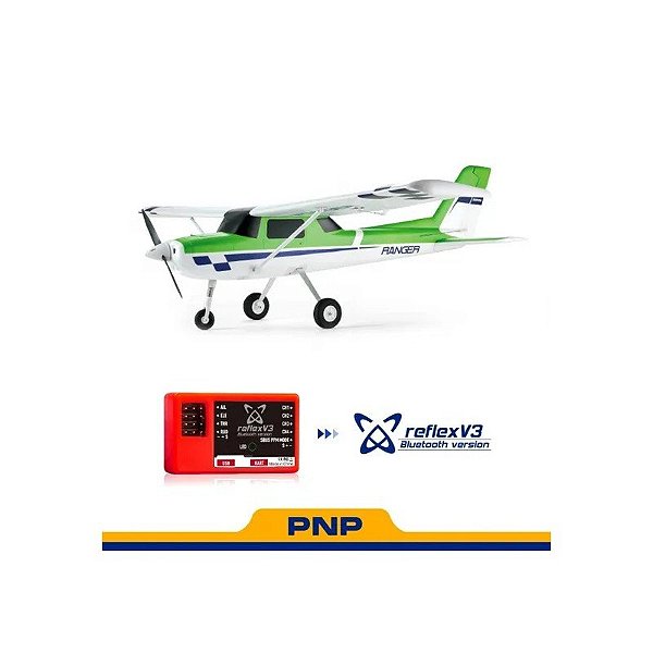 Avião FMS Ranger Ep V2 1220MM PNP Reflex V3 Verde FMS147PGN-REFV3