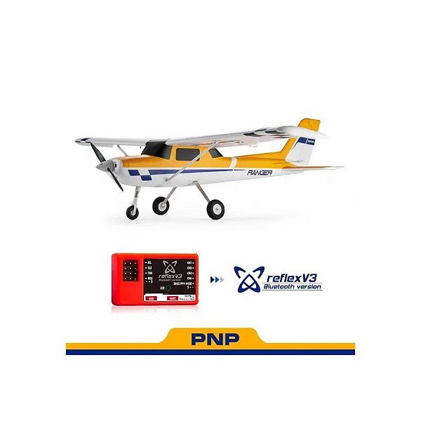 Avião FMS Ranger Ep V2 1220MM PNP Reflex V3 Amarelo FMS147PYL-REFV3