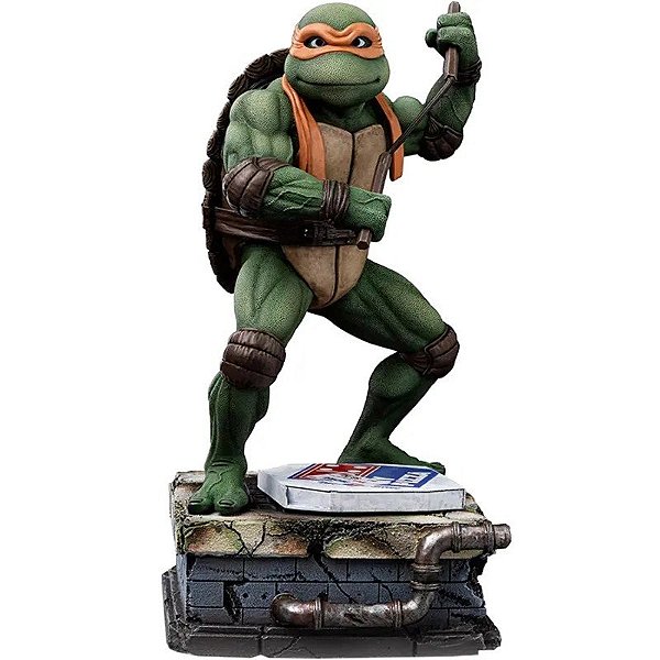 Estátua Iron Studios Tartarugas Ninja Michelangelo - Escala 1/10