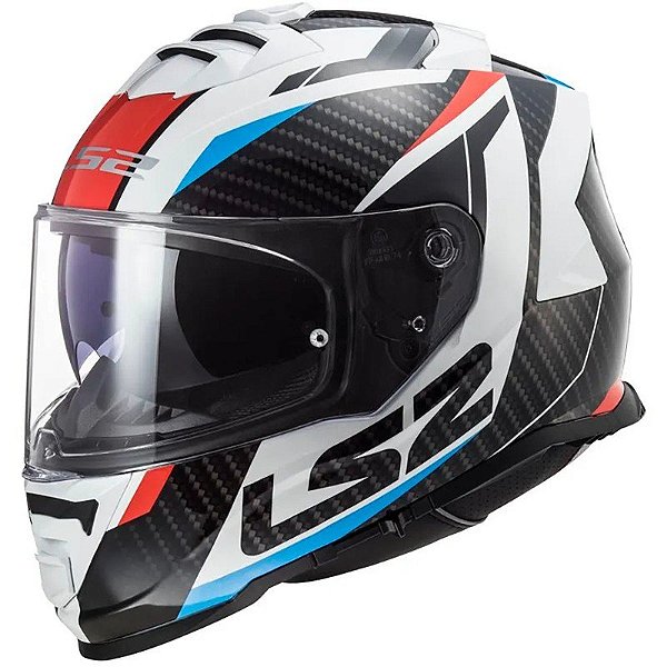 Capacete para Moto LS2 Storm FF800 - Tamanho M (57-58) - Preto/Branco