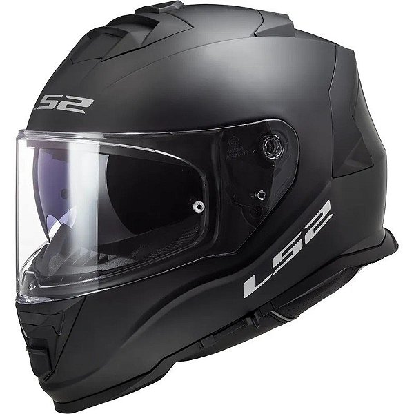 Capacete para Moto LS2 Storm II FF800 - Tamanho 2XL (63 cm) - Preto Fosco