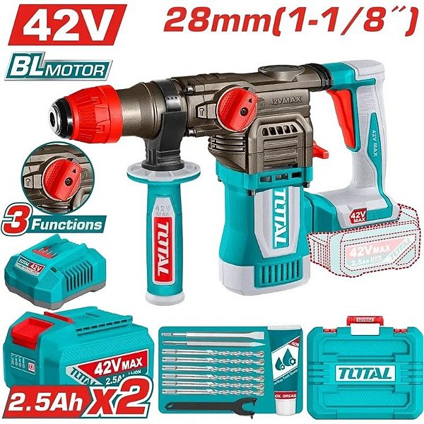Martelo Rotativo Total sem Fio 42V - TRHLI422882 (2 baterias) 220V-50/60Hz