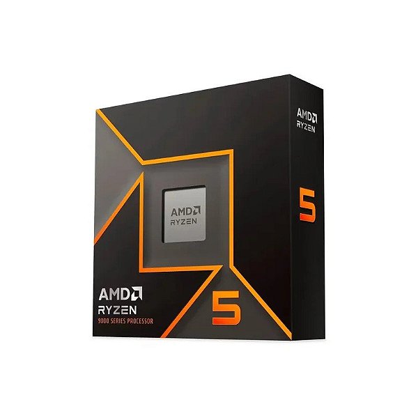 Processador AMD Ryzen 5 9600X Soquete AM5 6 Núcleos 12 Threads 3.9GHZ e 5.4GHZ Turbo Cache 38MB