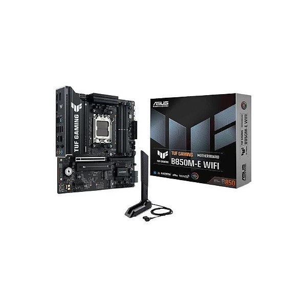 Placa Mãe Asus Tuf Gaming B850M-e Wifi Socket AM5 Chipset AMD X850 DDR5 Micro ATX