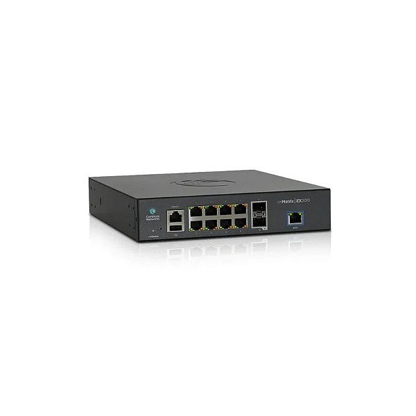 Switch 8 portas EX2010 AC 8X1GB + Uplink 2 SFP Gerenciável Cnmatrix Cambium