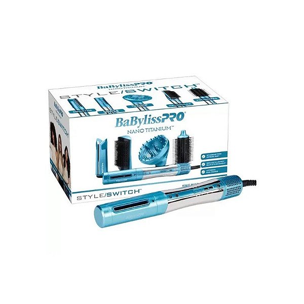Kit Babylisspro Nano Titanium BNTSS-4PKUZ 5 Em 1 Alisador/Secador Bivolt