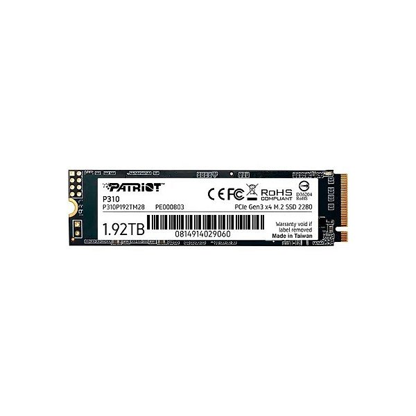 SSD M.2 1920GB Patriot P310 Nvme P310P192TM28 GEN3