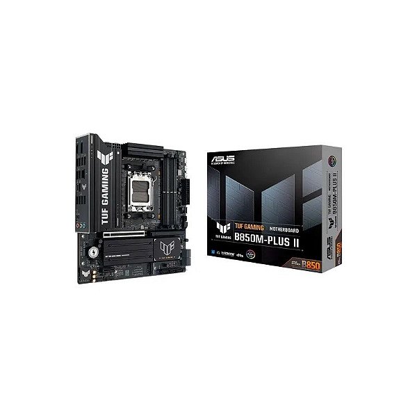 Placa Mãe Asus Tuf Gaming B850M-Plus II Soquete AM5 Conjunto de Chips AMD B850 DDR5 Micro ATX