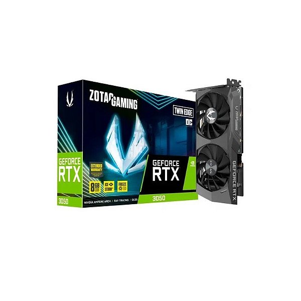 Placa de vídeo VGA RTX3050 6GB Zotac Gaming Twin Edge Oc GDDR6 P288-3N641-200Z 8/ZT-A30510H-10