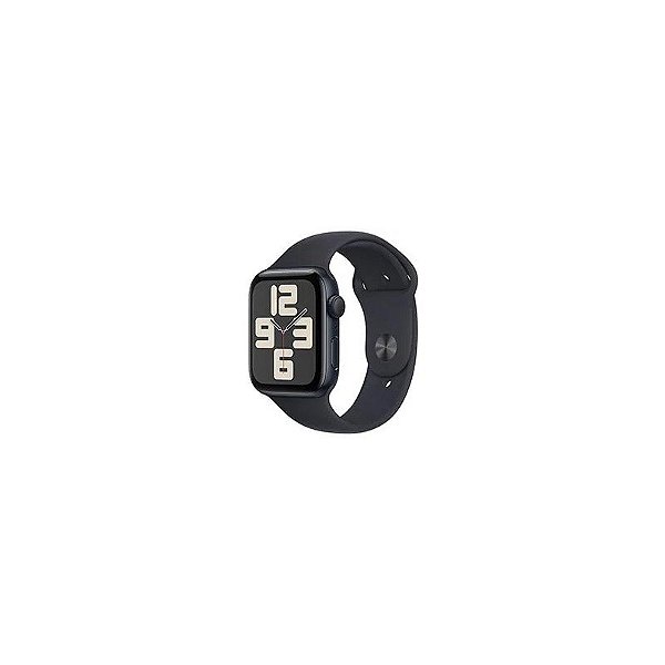 Relógio Apple Watch SE2 MXEK3LL/A 44MM / M-L / GPS / Pulseira Esportiva Alumínio - Meia-Noite