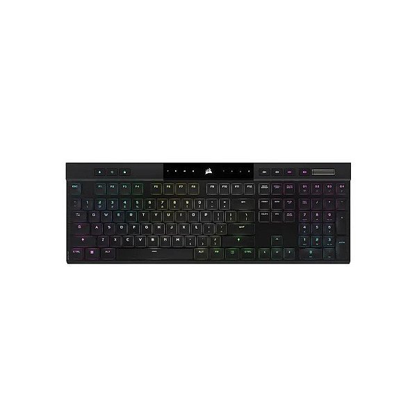 Teclado Gamer Mecânico Corsair K100 Air RGB Low Profile Bluetooth - Preto (CH-913A01U-Na)