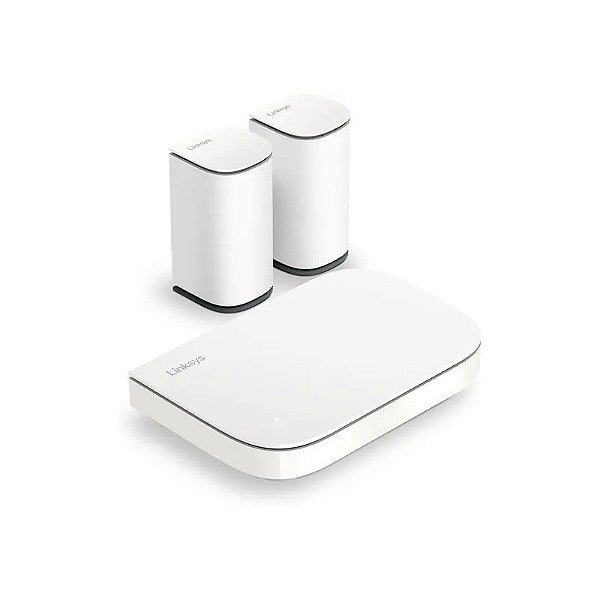 Kit Roteador Linksys LN11011202 Micro Mesh Wi-Fi 6 AX3000 3 Unidades + 2 Nós Multi-Gig