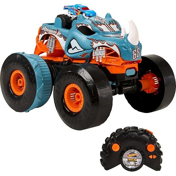 Hot Wheels Monster Trucks Transforming Rhinomite RC/2.4Ghz Mattel - HPK27