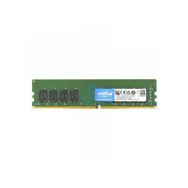 Memória Crucial DDR4 32GB (1x32GB) 3200MHz CT32G4DFD832A Verde