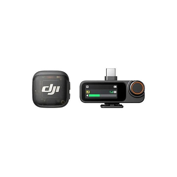 Microfone Lapela Dji Mic 3 Sem Fio - Preto (1TX + 1RX)