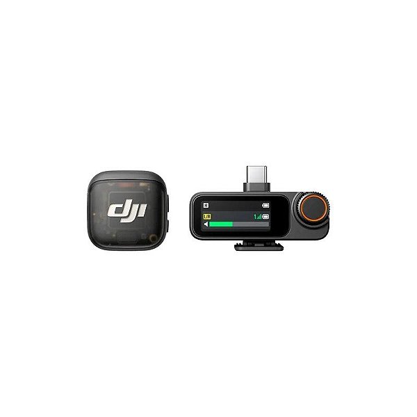 Microfone Sem Fio Dji Mic 3 (1 Transmissor + 1 Receptor) - USB-C - Bluetooth - Preto