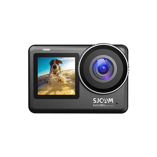 Câmera de Ação SJCAM SJ10 Pro 4K Ultra HD WiFi Tela Dupla - Preto