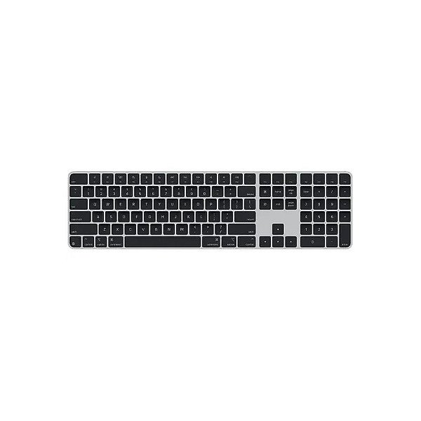 Teclado Apple Magic Keyboard Com Touch ID E Teclado Numérico Sem Fio A3119 MXK83LL com Bluetooth - Cinza/Preto