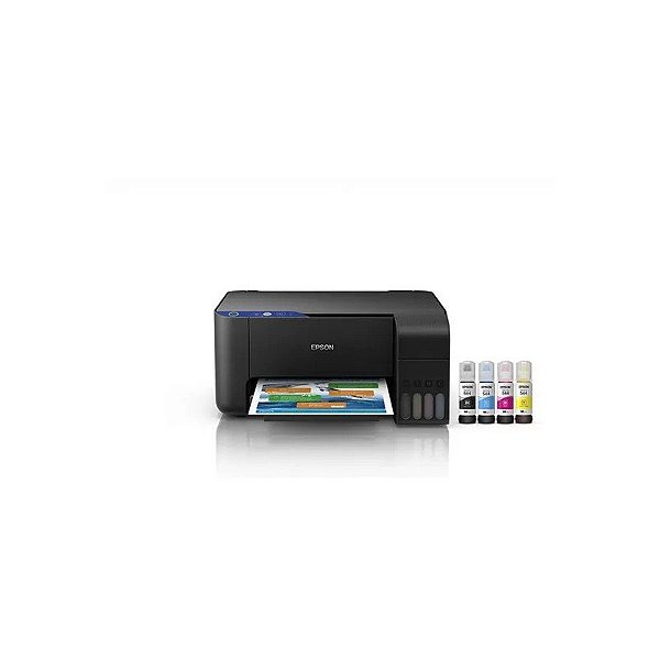 Impressora Multifuncional Epson EcoTank L3210 Bivolt com Sistema de Tinta Bulk