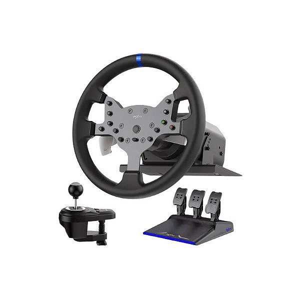 Kit Simulador PXN V99 para PC / PS4 / Xbox One / Xbox Series - Preto (Volante + Pedal + Câmbio)