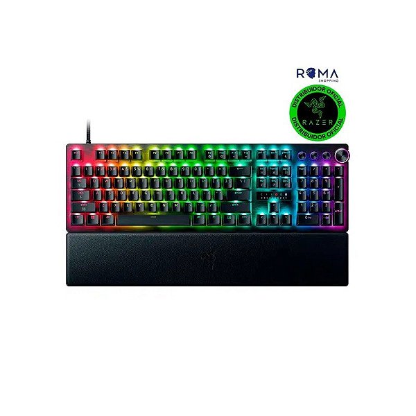 Teclado Gamer Analógico Razer Huntsman V3 Pro RGB USB 8KHZ Nasa Inglês Preto - RZ03-05530200-R3U1