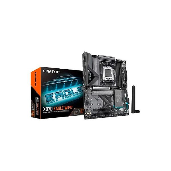 Placa Mãe Gigabyte X870 Eagle Wifi 7 4XDDR5 Socket AM5 Chipset AMD X870 ATX