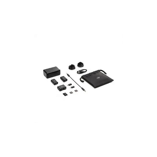 Kit de Microfone Sem Fio Dji Mic (2 TX + 1 RX + Estojo de Carregamento) FCC