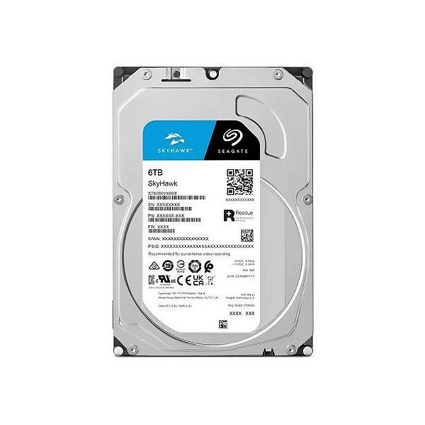Disco Rígido Interno Seagate Skyhawk Surveilância 6 TB (ST6000VX009)