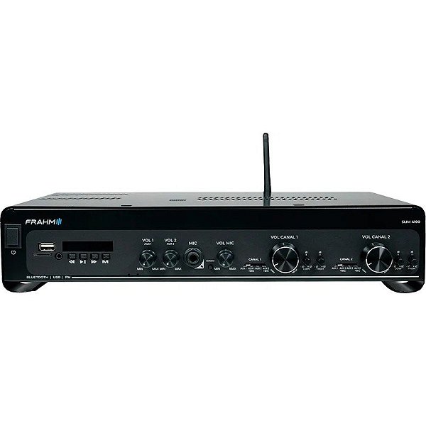 Receiver Amplificador Frahm Slim 4100 G5 APP Óptico USB/FM/SD/Bluetooth Bivolt
